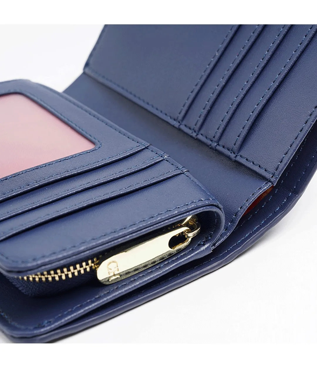 CH Pure Colour Letter Printed Style Women's Card Wallet Premium Simple Design Women's Wallet Fashion Women's Short Wallet