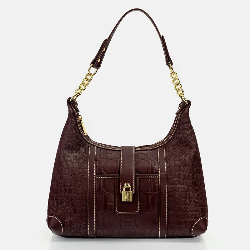 CH Trendy Letter Designer Model Vintage Solid Color Handbag Printed Ladies Chain Bag 2024 New Classic Luxury Women's Bag