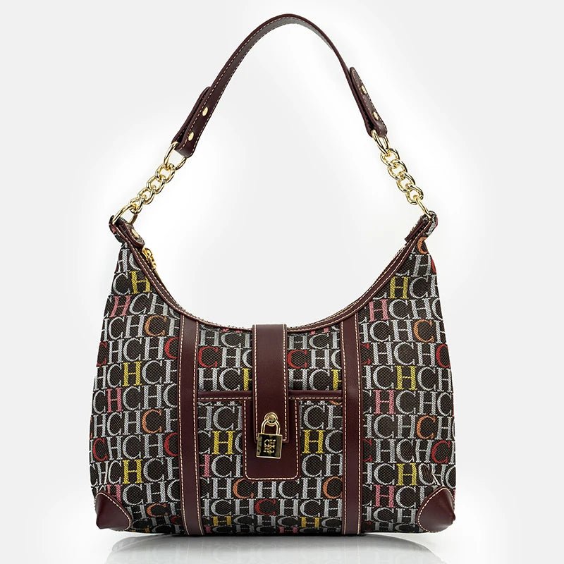 CH Trendy Letter Designer Model Vintage Solid Color Handbag Printed Ladies Chain Bag 2024 New Classic Luxury Women's Bag