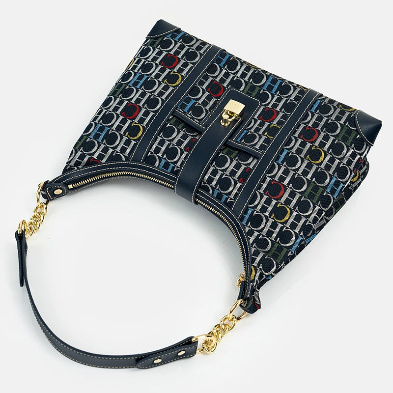 CH Trendy Letter Designer Model Vintage Solid Color Handbag Printed Ladies Chain Bag 2024 New Classic Luxury Women's Bag