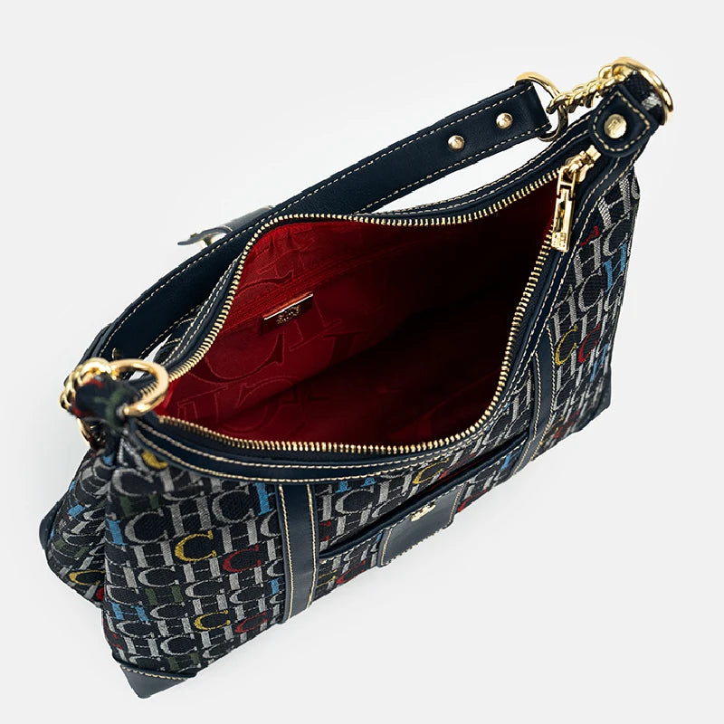 CH Trendy Letter Designer Model Vintage Solid Color Handbag Printed Ladies Chain Bag 2024 New Classic Luxury Women's Bag