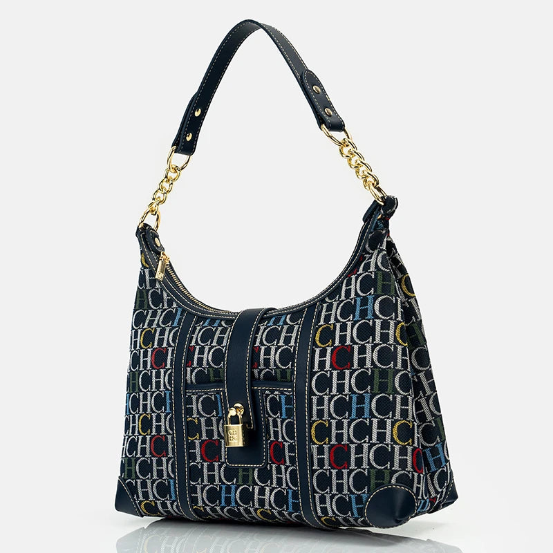 CH Trendy Letter Designer Model Vintage Solid Color Handbag Printed Ladies Chain Bag 2024 New Classic Luxury Women's Bag