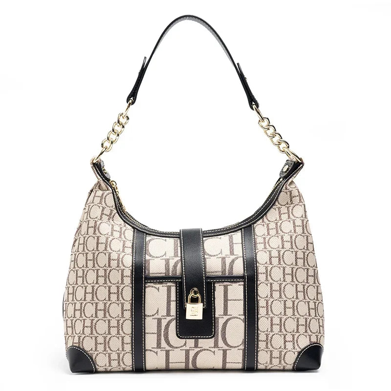 CH Trendy Letter Designer Model Vintage Solid Color Handbag Printed Ladies Chain Bag 2024 New Classic Luxury Women's Bag