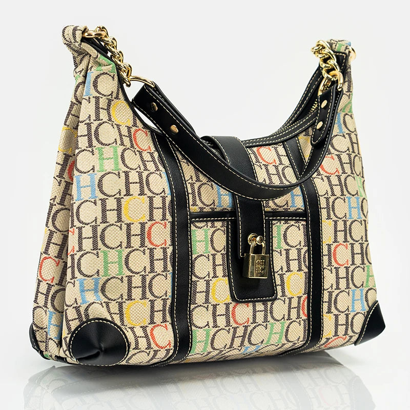 CH Trendy Letter Designer Model Vintage Solid Color Handbag Printed Ladies Chain Bag 2024 New Classic Luxury Women's Bag