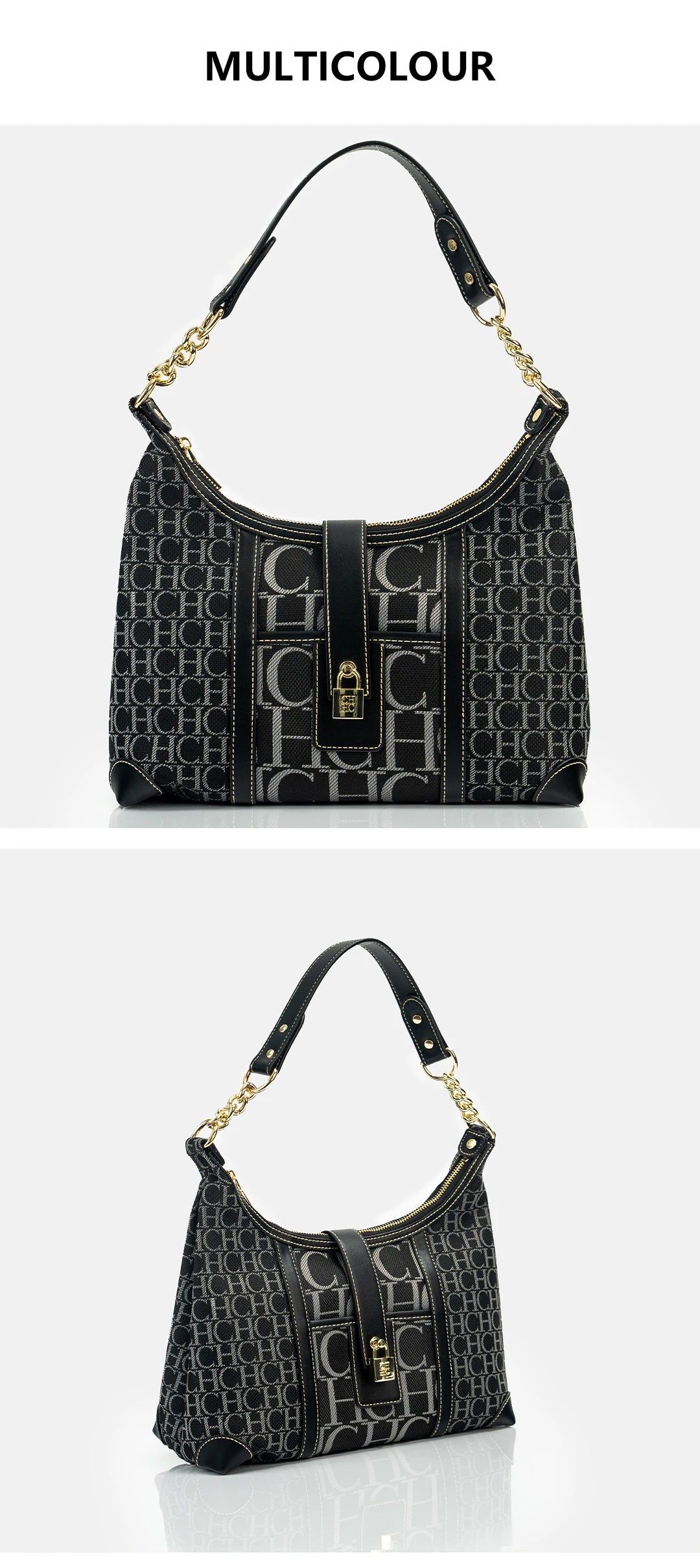 CH Trendy Letter Designer Model Vintage Solid Color Handbag Printed Ladies Chain Bag 2024 New Classic Luxury Women's Bag