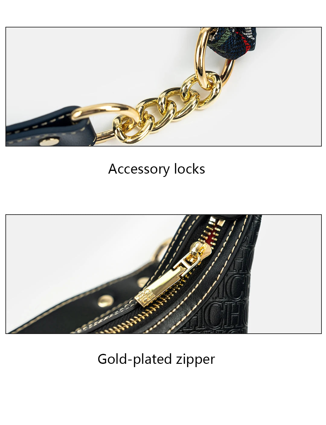 CH Trendy Letter Designer Model Vintage Solid Color Handbag Printed Ladies Chain Bag 2024 New Classic Luxury Women's Bag