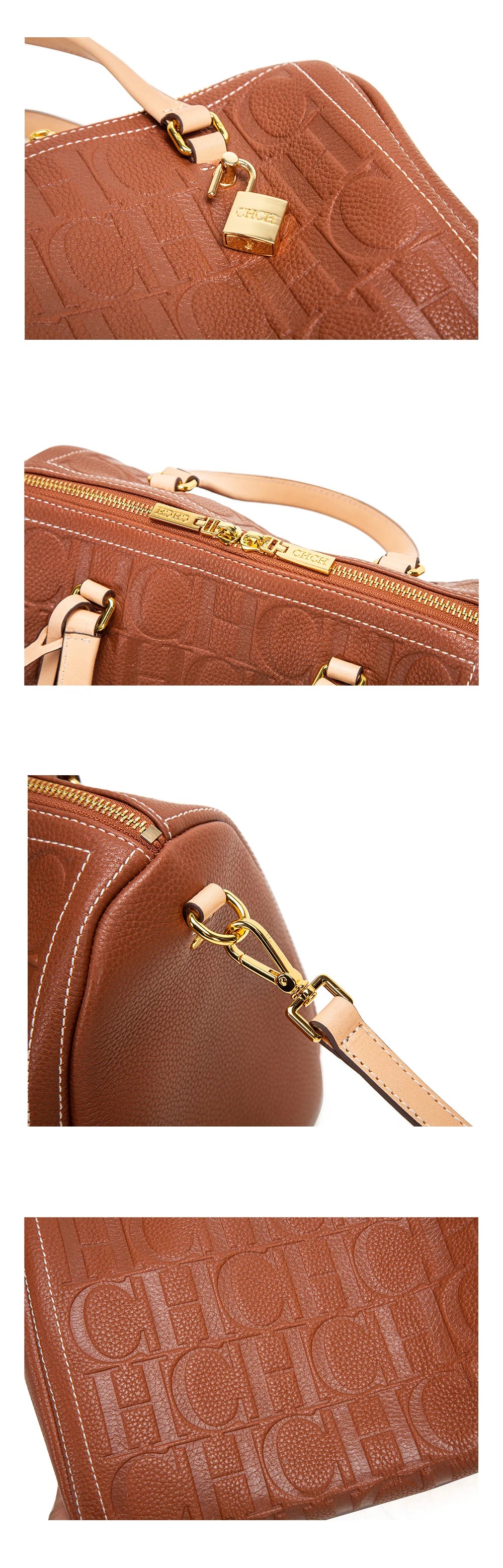 CH Women's Handbag New Large Capacity Letters Printing Exquisite Type Lock Accessories Solid Color Simple Ladies Baguette Bag