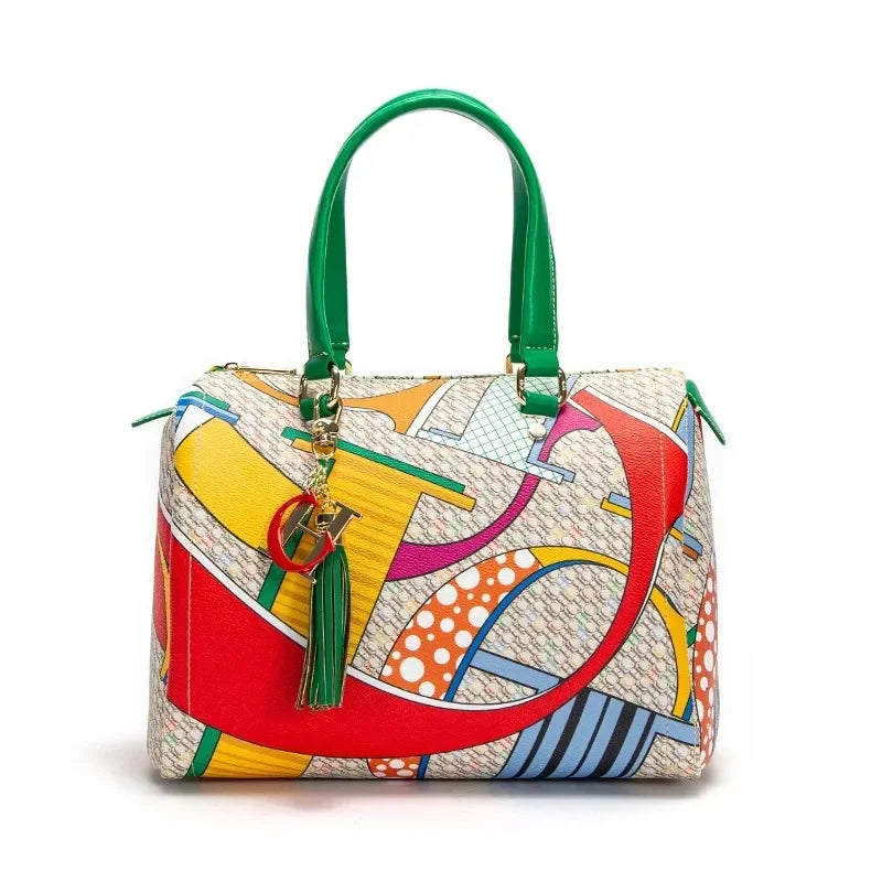CH Women's Handbag Fashion Luxury Design 2024 Spring New Color Printed Letter Women's Commuter Crossbody Bag