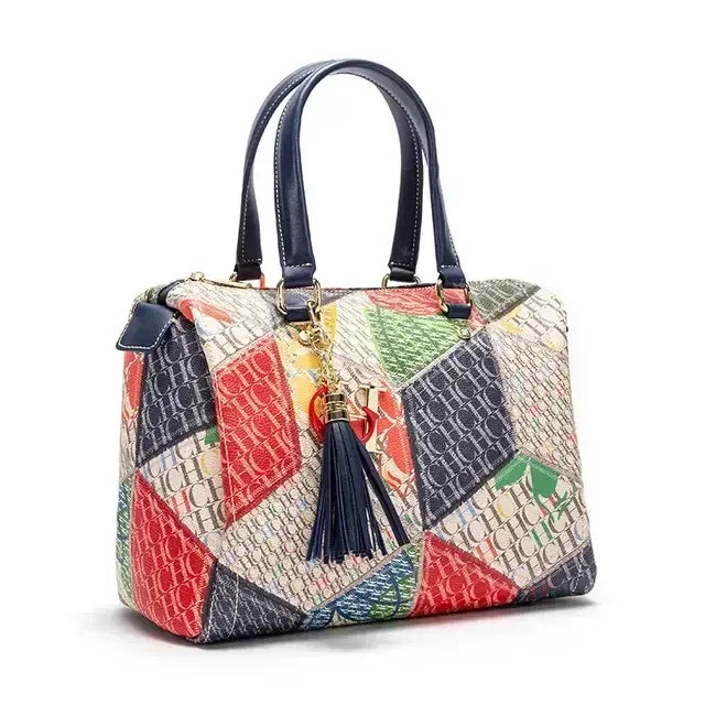 CH Women's Handbag Fashion Luxury Design 2024 Spring New Color Printed Letter Women's Commuter Crossbody Bag