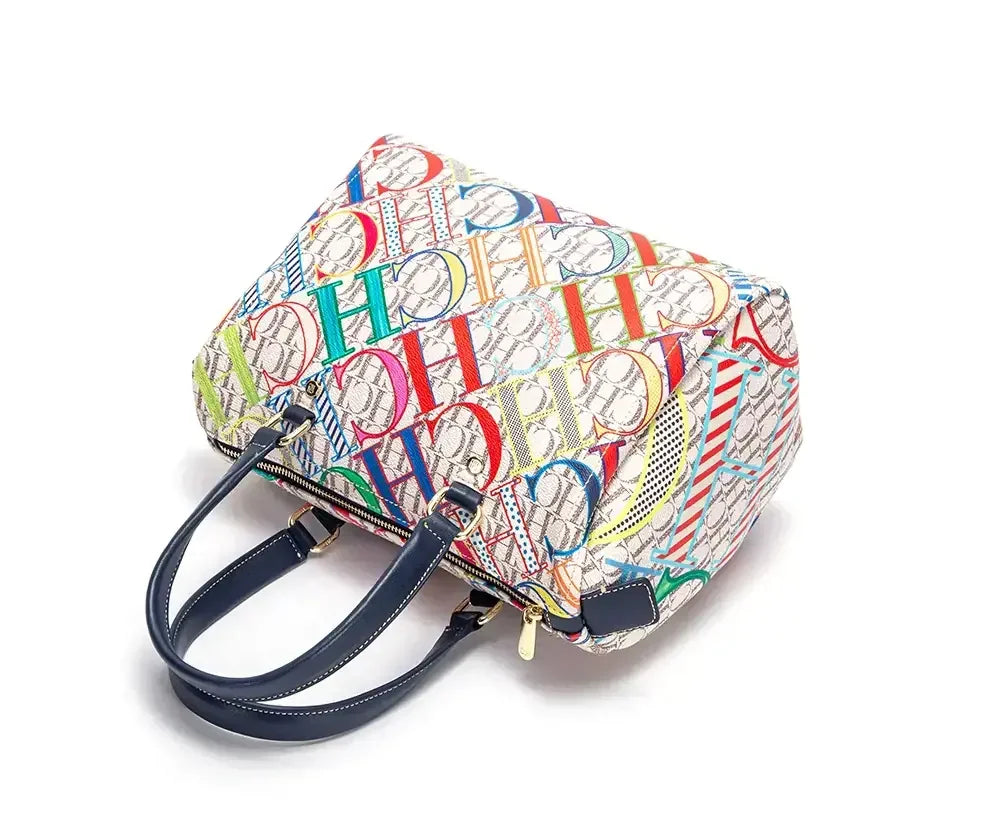CH Women's Handbag Fashion Luxury Design 2024 Spring New Color Printed Letter Women's Commuter Crossbody Bag