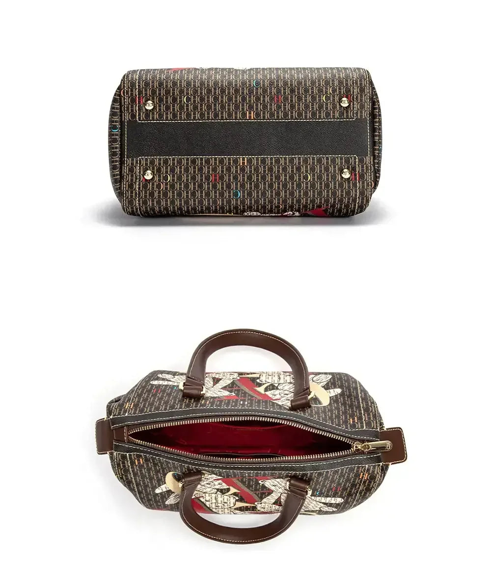 CH Women's Handbag Fashion Luxury Design 2024 Spring New Color Printed Letter Women's Commuter Crossbody Bag