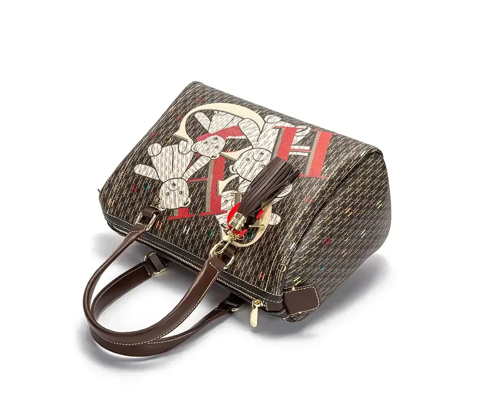 CH Women's Handbag Fashion Luxury Design 2024 Spring New Color Printed Letter Women's Commuter Crossbody Bag