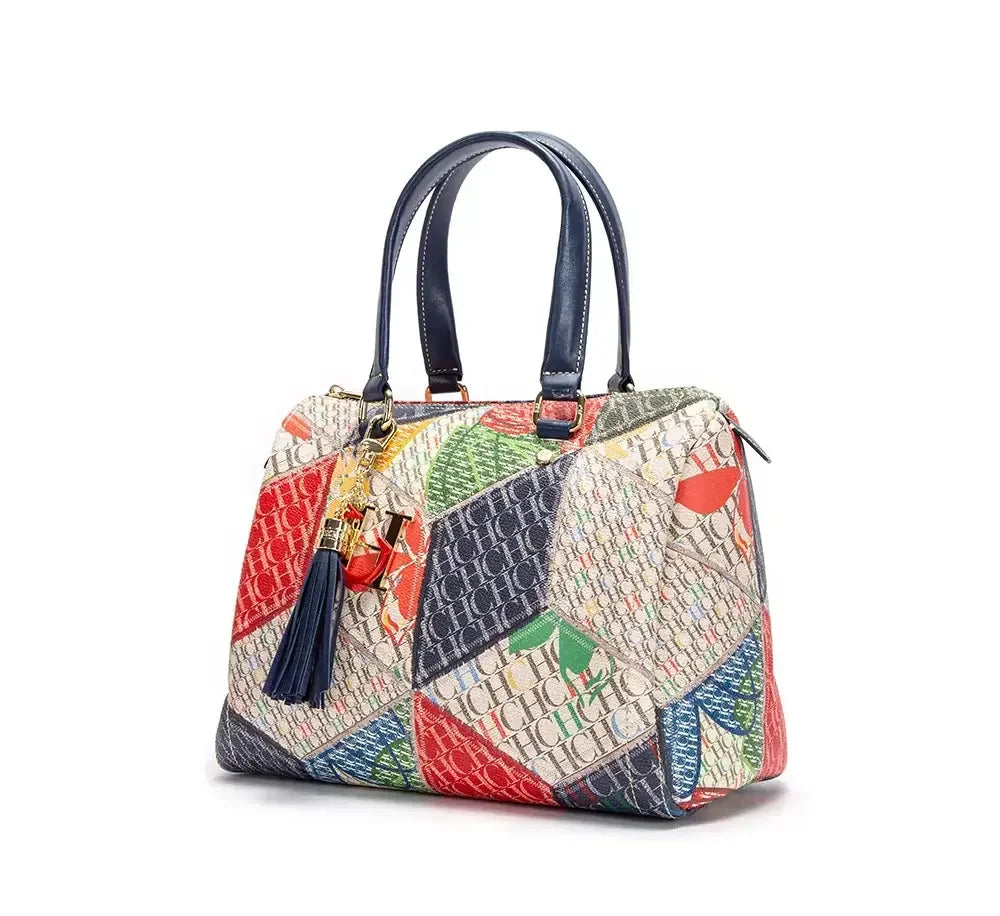 CH Women's Handbag Fashion Luxury Design 2024 Spring New Color Printed Letter Women's Commuter Crossbody Bag