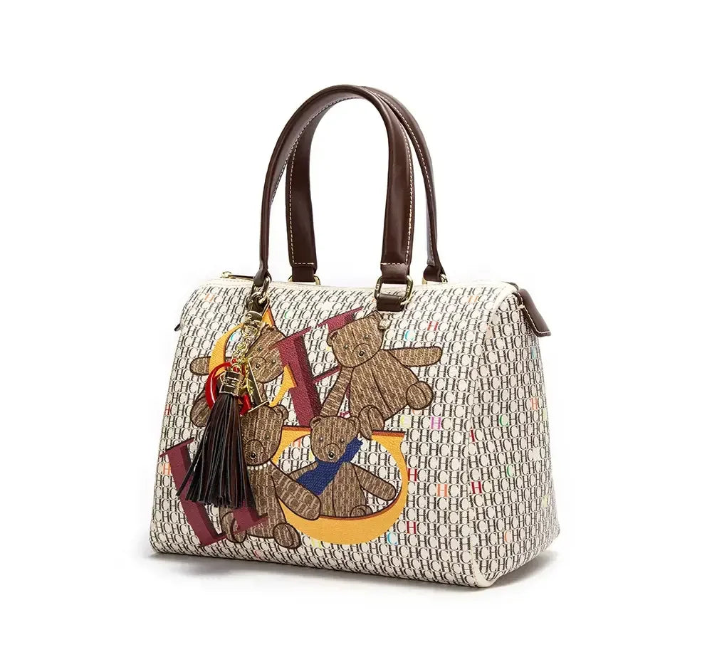 CH Women's Handbag Fashion Luxury Design 2024 Spring New Color Printed Letter Women's Commuter Crossbody Bag