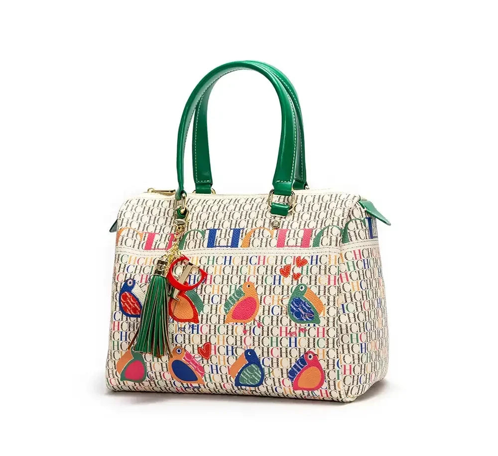 CH Women's Handbag Fashion Luxury Design 2024 Spring New Color Printed Letter Women's Commuter Crossbody Bag