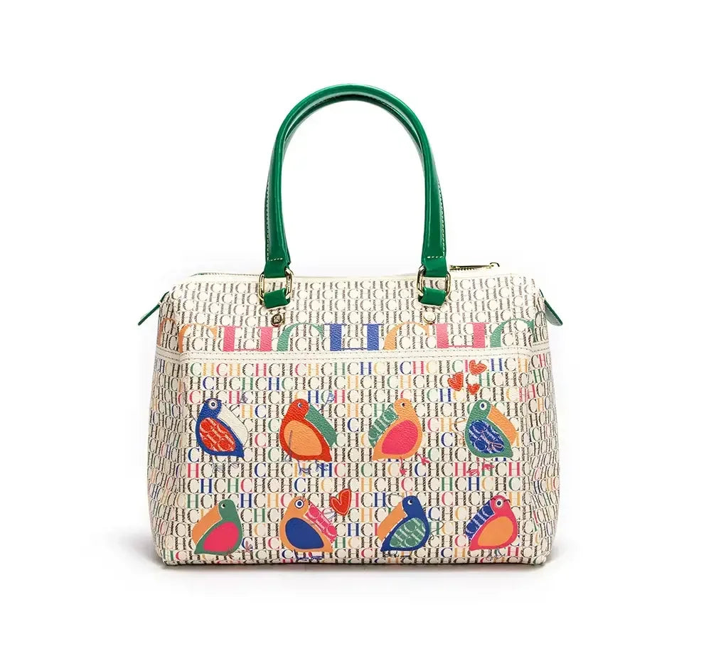 CH Women's Handbag Fashion Luxury Design 2024 Spring New Color Printed Letter Women's Commuter Crossbody Bag