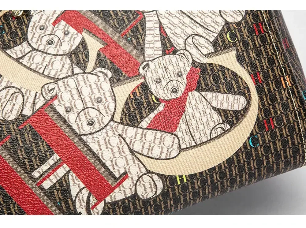 CH Women's Handbag Fashion Luxury Design 2024 Spring New Color Printed Letter Women's Commuter Crossbody Bag