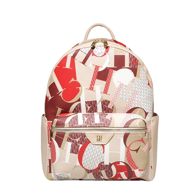 CH Women's Shoulder Bag Fashion Versatile Women's Backpack Large Capacity Daily Casual Style Premium Feeling Unique Print Patter