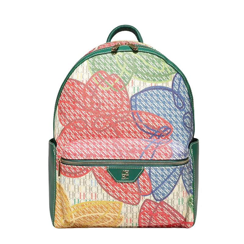 CH Women's Shoulder Bag Fashion Versatile Women's Backpack Large Capacity Daily Casual Style Premium Feeling Unique Print Patter