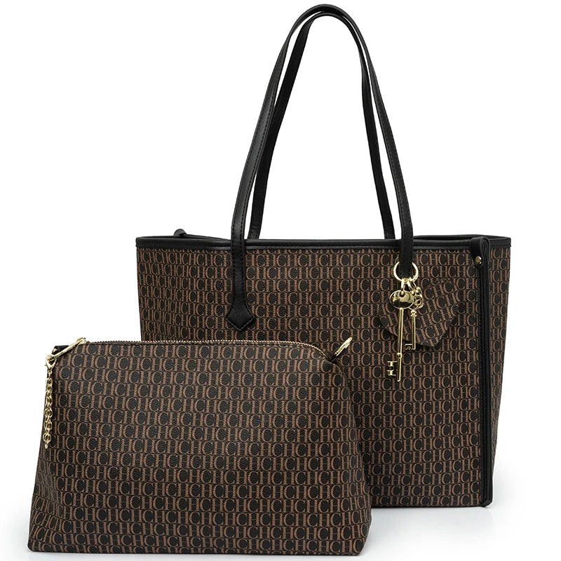 CH Connected Key Accessories Pendant Brand Large Capacity Multifunctional Classic Women's Tote Bag 2025 New Women's Shoulder Bag