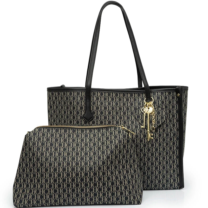 CH Connected Key Accessories Pendant Brand Large Capacity Multifunctional Classic Women's Tote Bag 2025 New Women's Shoulder Bag