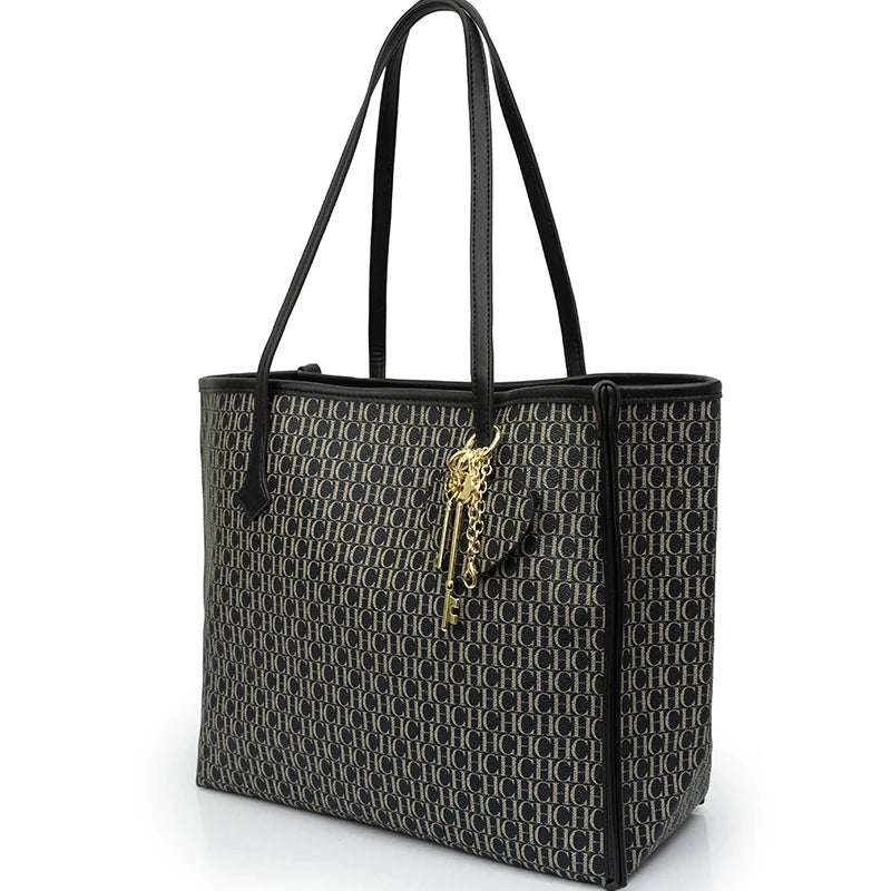 CH Connected Key Accessories Pendant Brand Large Capacity Multifunctional Classic Women's Tote Bag 2025 New Women's Shoulder Bag