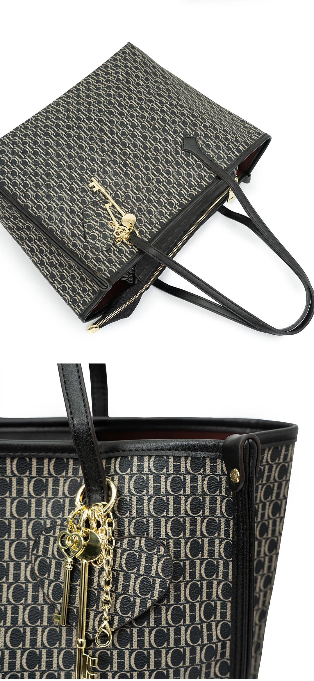 CH Connected Key Accessories Pendant Brand Large Capacity Multifunctional Classic Women's Tote Bag 2025 New Women's Shoulder Bag