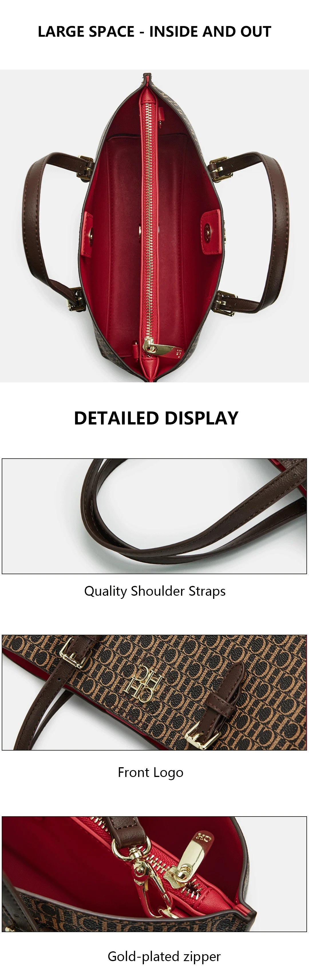 CH Large Capacity Handbag High Quality Letter Design Women's Classic Models Brand Elegant Fashion Crossbody Gift Multi-color