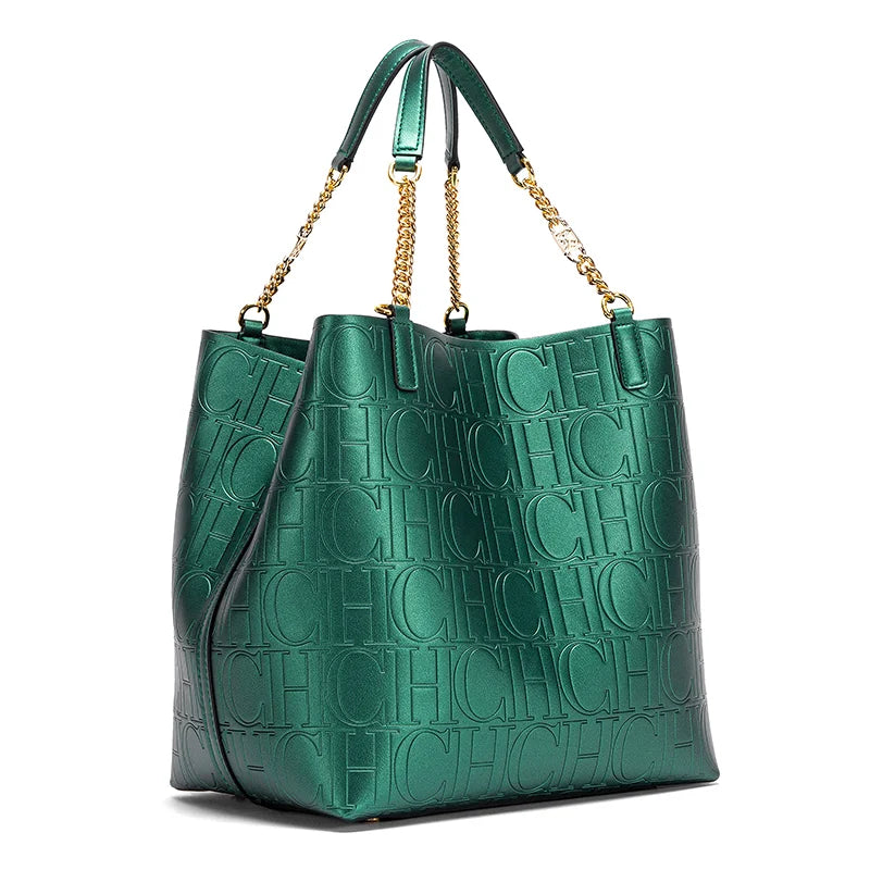 CH Ladies Tote Bag Versatile Superior Sense of Solid Colour Women's Large-capacity Tote Bag Simple Style Daily Fashion Style