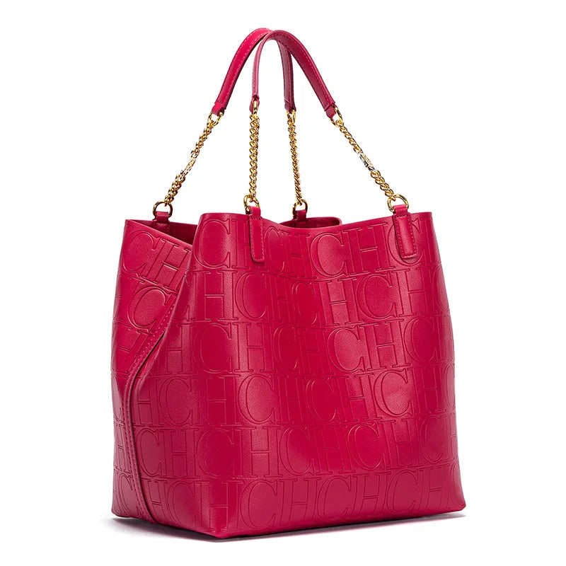 CH Ladies Tote Bag Versatile Superior Sense of Solid Colour Women's Large-capacity Tote Bag Simple Style Daily Fashion Style