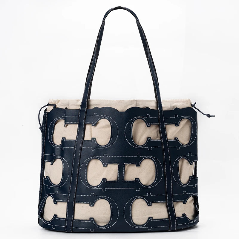CH Women's Hollow Out Design Handbag Fashion Elegant Popular Pattern Design Brand High Quality Creative Unique Ladies Bags