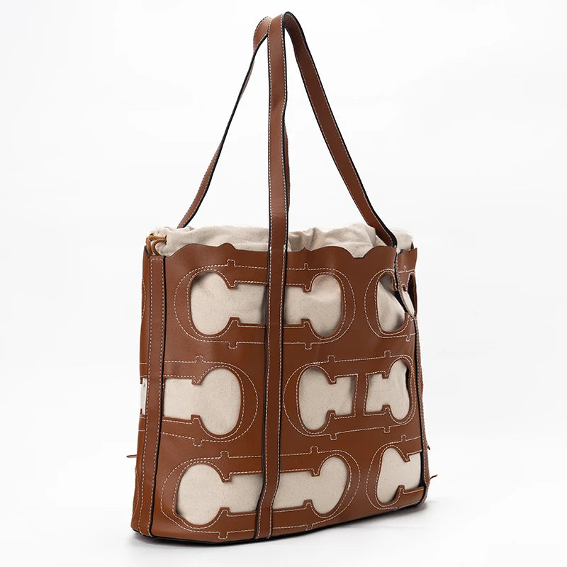 CH Women's Hollow Out Design Handbag Fashion Elegant Popular Pattern Design Brand High Quality Creative Unique Ladies Bags