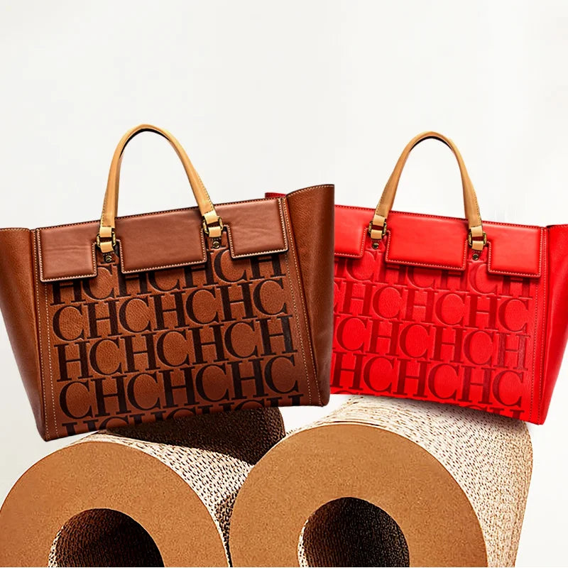 CH Fashion Alphabet Printing Design Ladies Shoulder Bag Temperament Versatile Ladies Large Tote Bag Premium Sense Daily Commuter