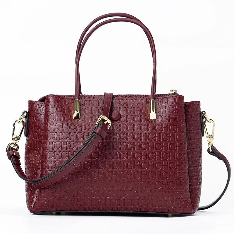 CH High Quality Metal Connection Brand Monogram Print Fashion Women's Tote Bag Large Capacity Commuter Versatile Tote Bag