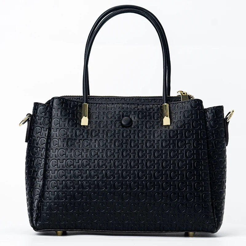 CH High Quality Metal Connection Brand Monogram Print Fashion Women's Tote Bag Large Capacity Commuter Versatile Tote Bag