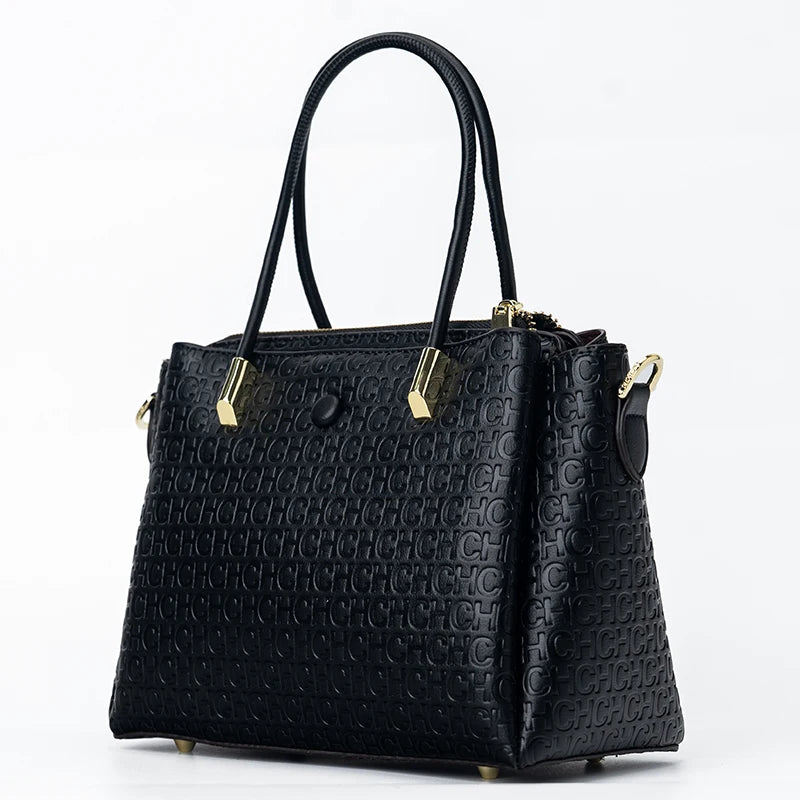 CH High Quality Metal Connection Brand Monogram Print Fashion Women's Tote Bag Large Capacity Commuter Versatile Tote Bag