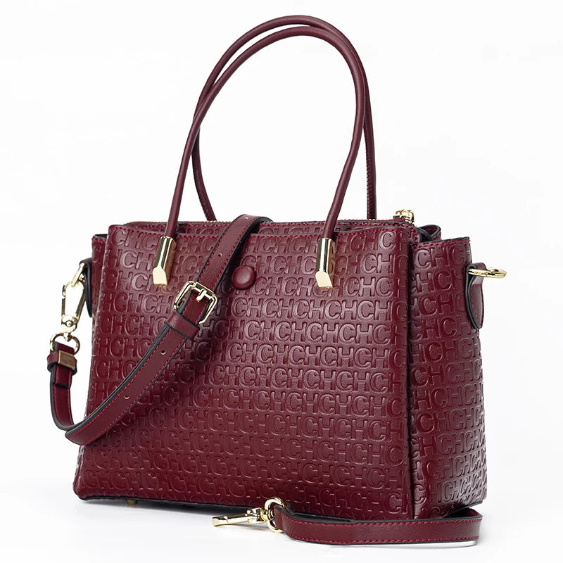 CH High Quality Metal Connection Brand Monogram Print Fashion Women's Tote Bag Large Capacity Commuter Versatile Tote Bag