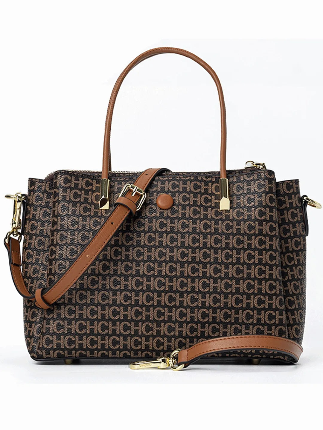 CH High Quality Metal Connection Brand Monogram Print Fashion Women's Tote Bag Large Capacity Commuter Versatile Tote Bag