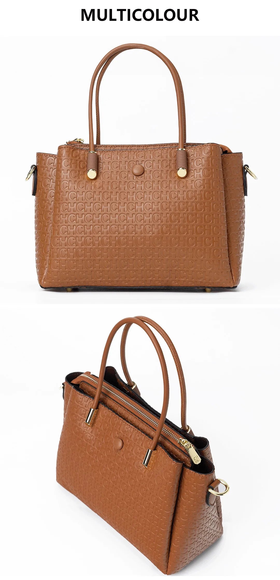 CH High Quality Metal Connection Brand Monogram Print Fashion Women's Tote Bag Large Capacity Commuter Versatile Tote Bag