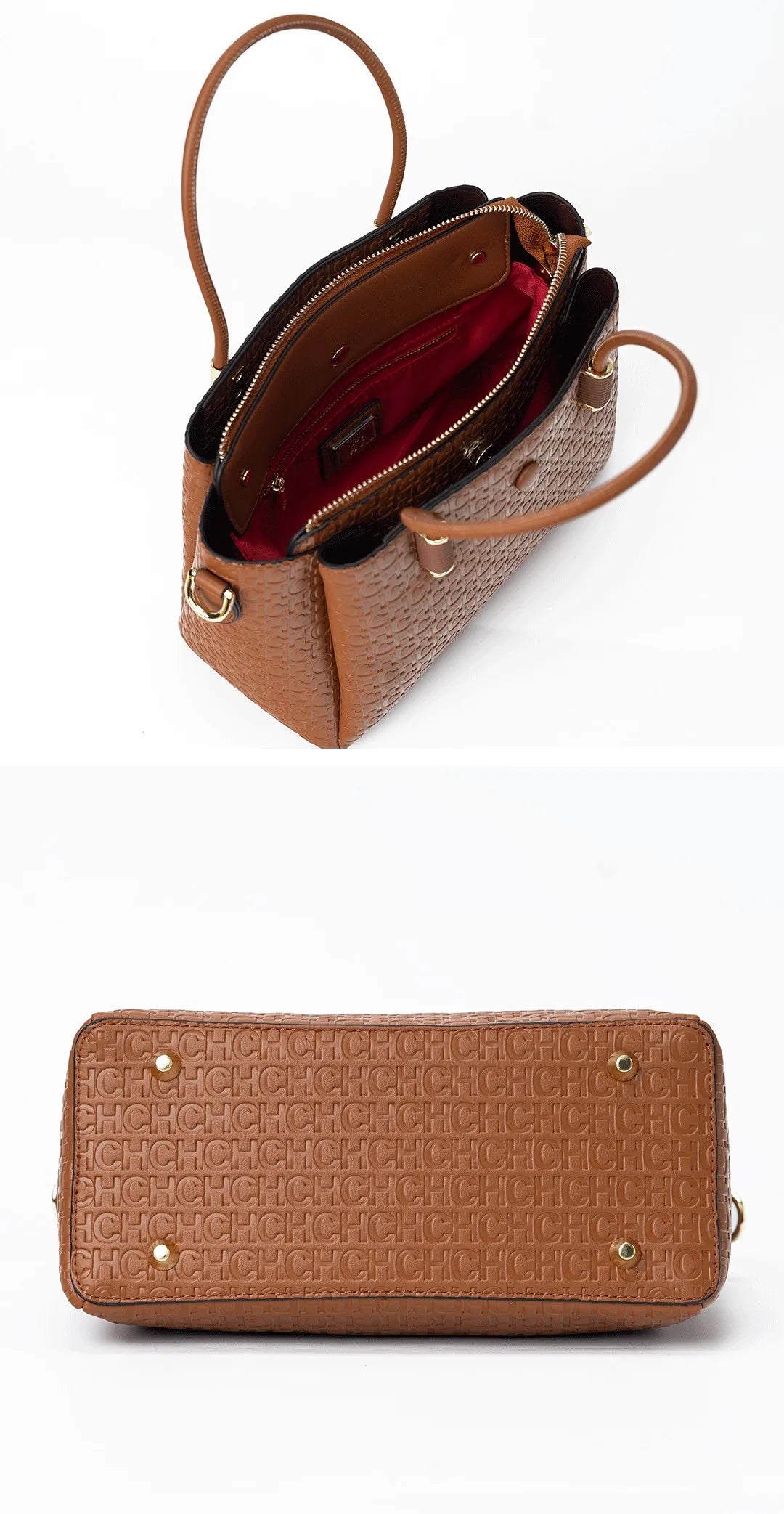 CH High Quality Metal Connection Brand Monogram Print Fashion Women's Tote Bag Large Capacity Commuter Versatile Tote Bag