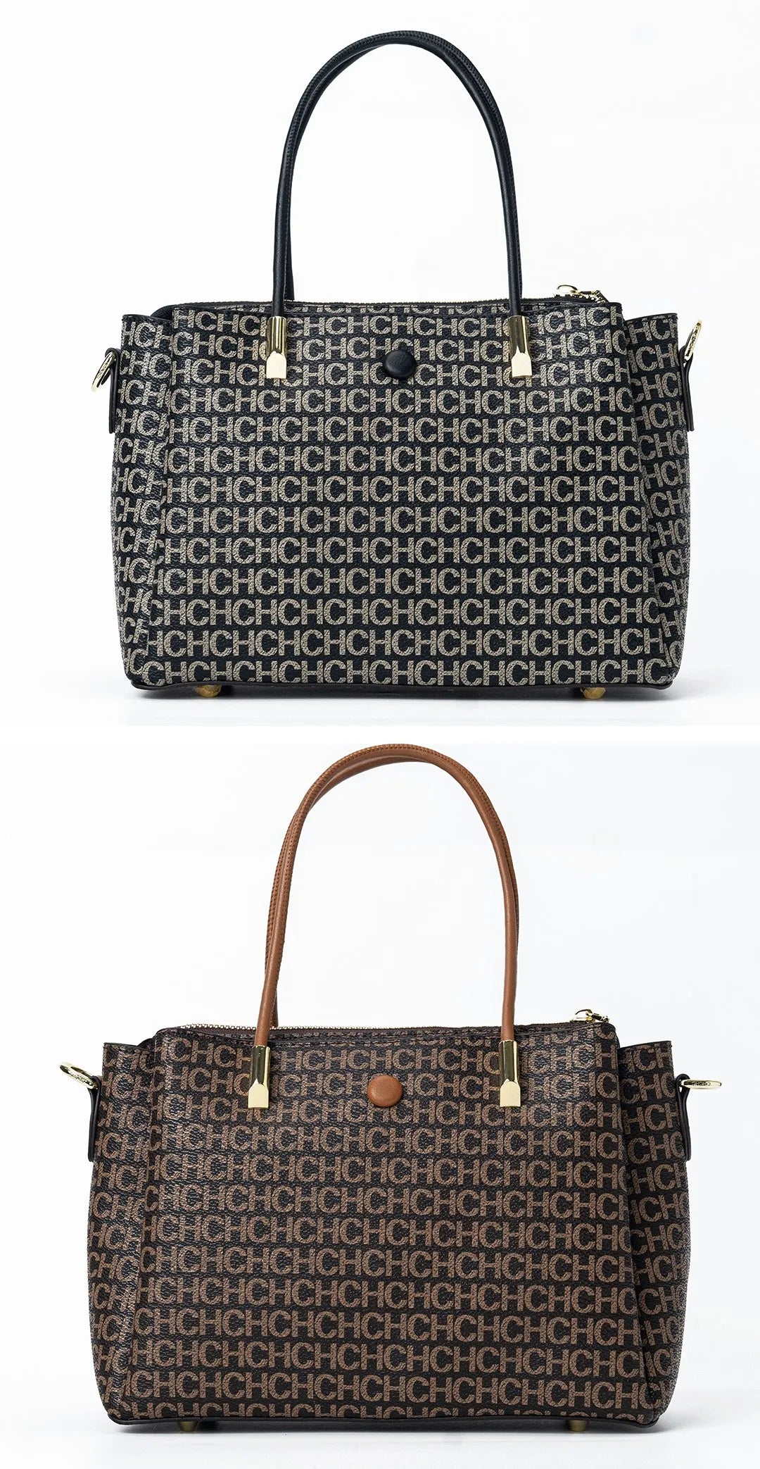 CH High Quality Metal Connection Brand Monogram Print Fashion Women's Tote Bag Large Capacity Commuter Versatile Tote Bag