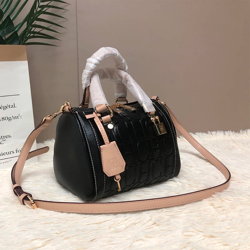 CH High Quality PU Material Multifunctional Tote Bag Zipper Lock Fashion Design Large Capacity Printed Commuter Tote Bag