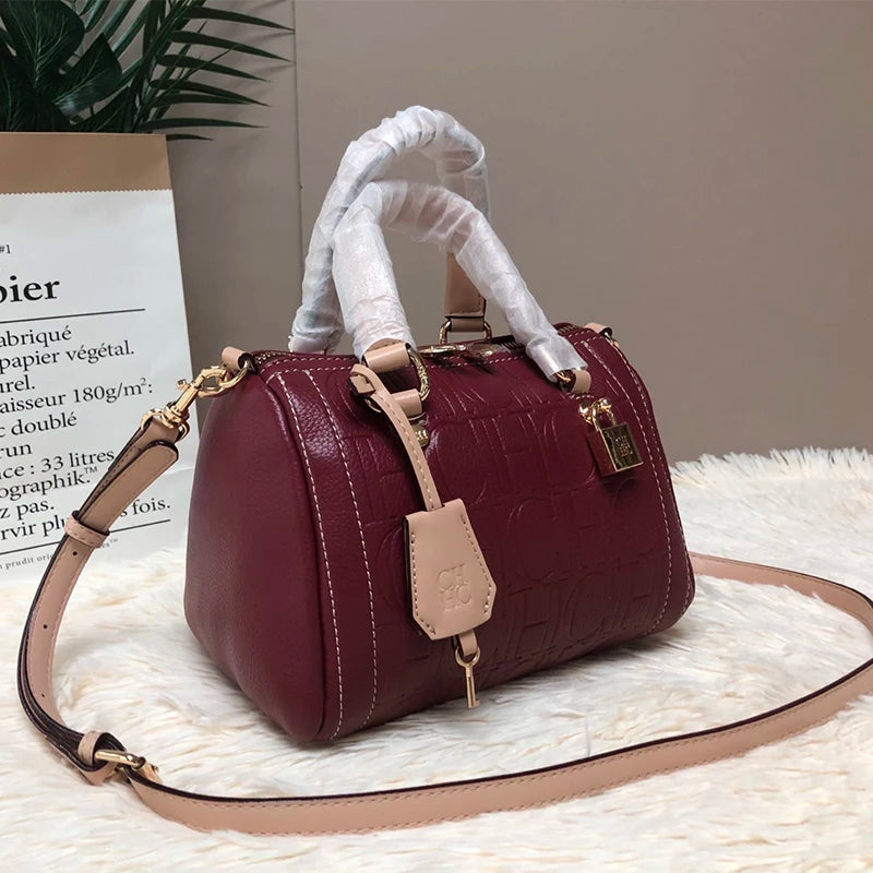 CH High Quality PU Material Multifunctional Tote Bag Zipper Lock Fashion Design Large Capacity Printed Commuter Tote Bag