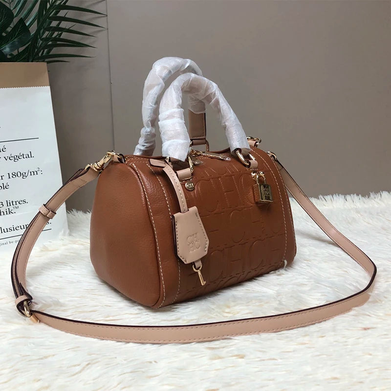CH High Quality PU Material Multifunctional Tote Bag Zipper Lock Fashion Design Large Capacity Printed Commuter Tote Bag