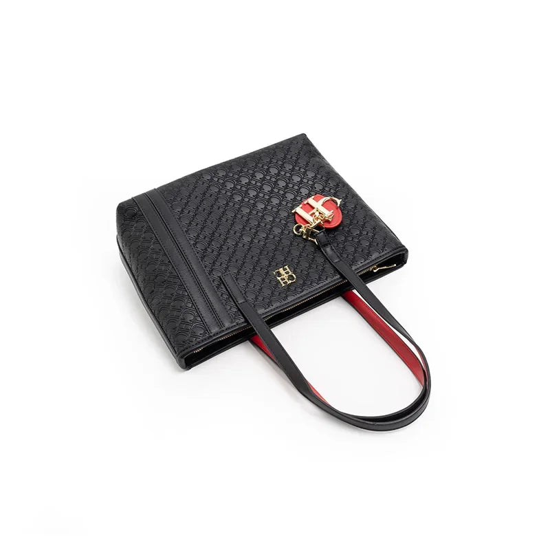 CH Solid Color Large Capacity Women's Shoulder Bag Everyday Multi-Functional Style Crossbody Bag Monogram Printed Tote Bag