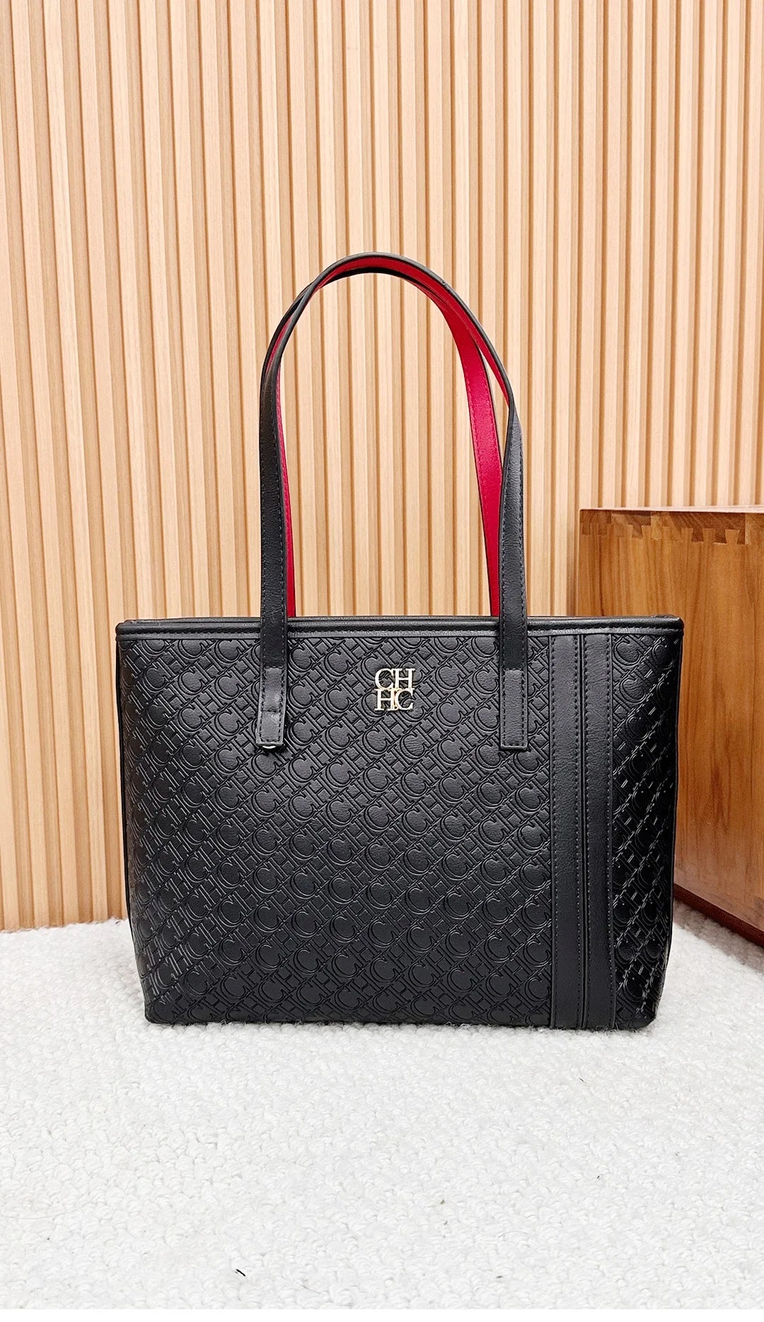 CH Solid Color Large Capacity Women's Shoulder Bag Everyday Multi-Functional Style Crossbody Bag Monogram Printed Tote Bag