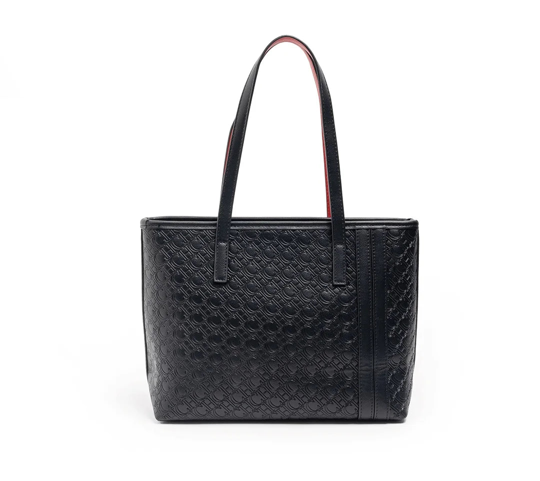 CH Solid Color Large Capacity Women's Shoulder Bag Everyday Multi-Functional Style Crossbody Bag Monogram Printed Tote Bag