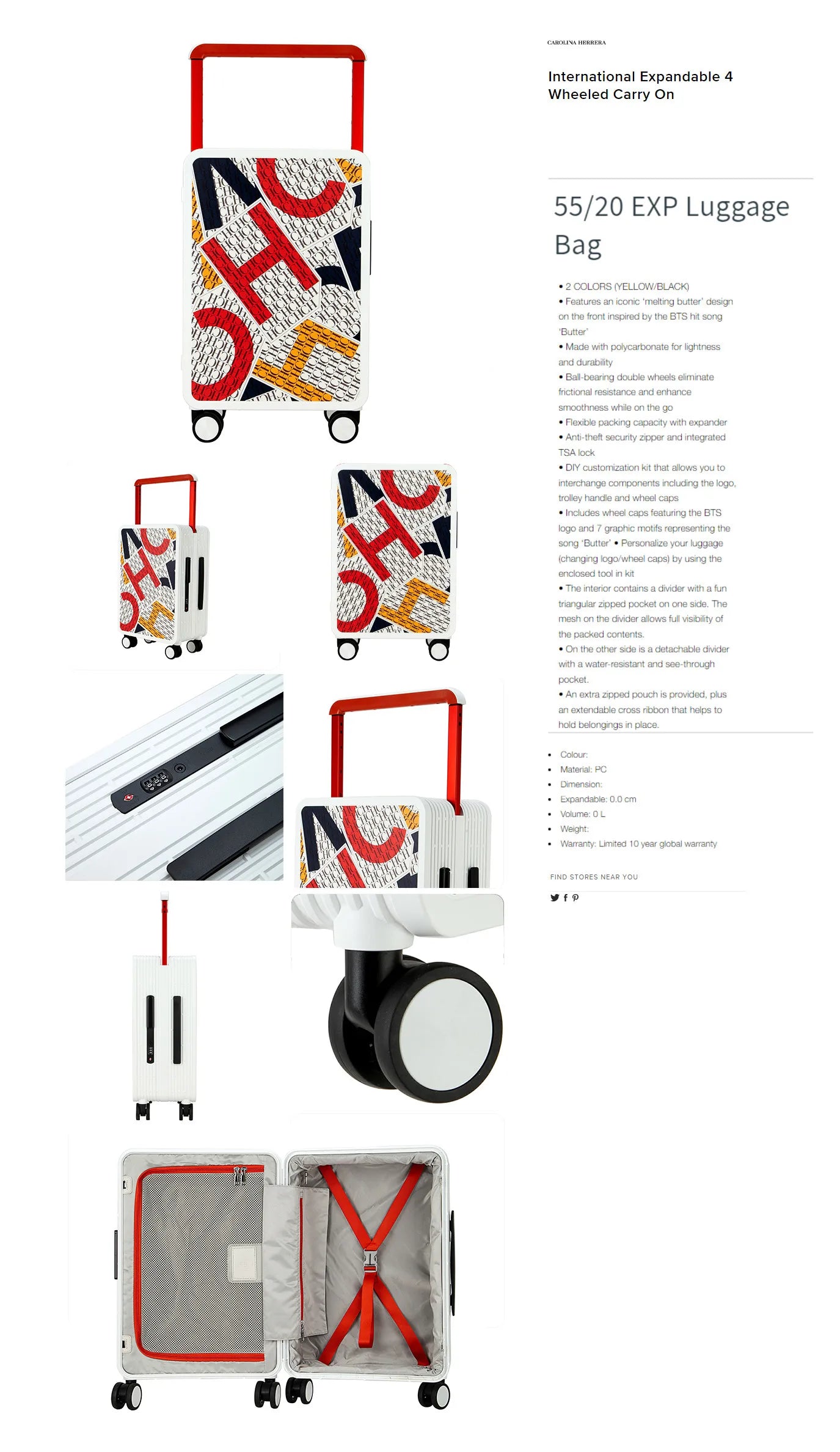 CH High-quality Password Box Sturdy Luggage Luxury Brand Luggage Unique Print Design Business Luxury Brand Large Capacity Travel