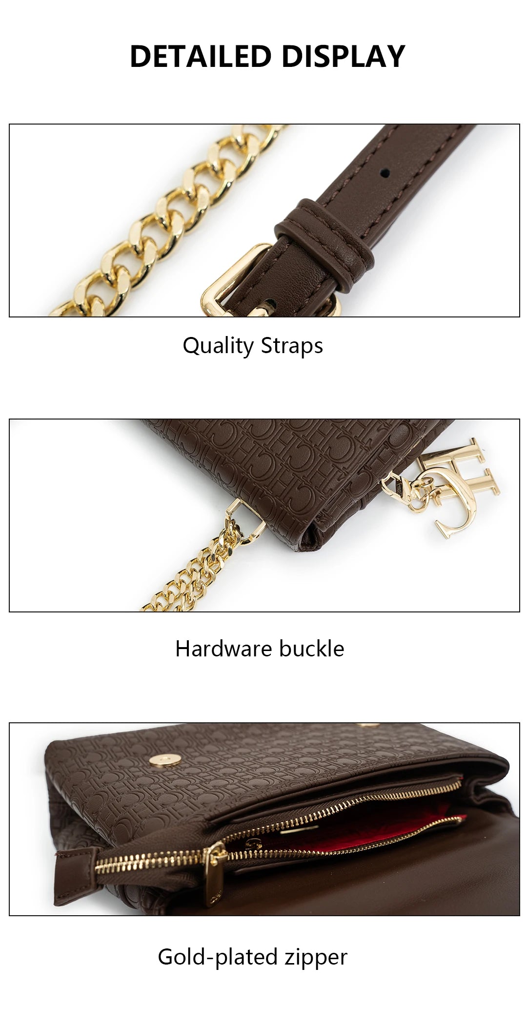 CH Brand Fashion Multifunctional Large Capacity Women's Chain Bag 2025 New High Quality Leather PU Material Women's Shoulder Bag