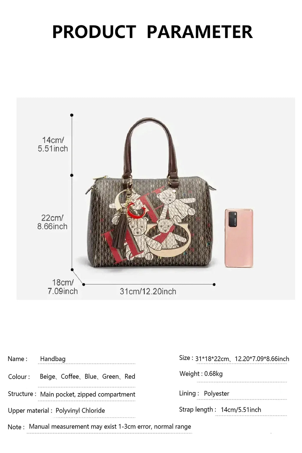 CH Women's Commuter Crossbody Bag 2025 Spring New Colorful Printed Women's Handbags Monogram Bronze Fashion Luxury Design